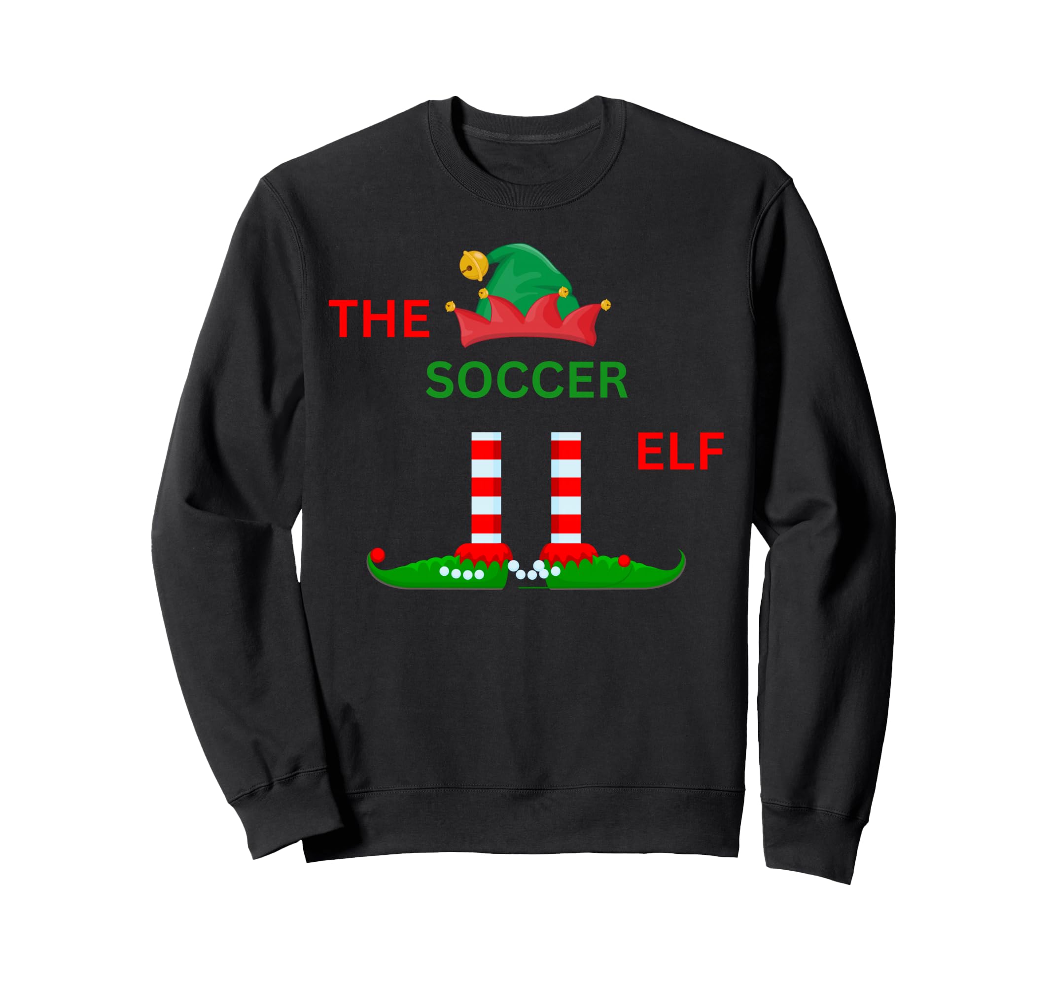 Soccer Funny Elf Pajamas Family Sweatshirt - Unique Graphic for Adults - T-Shirt, Sweatshirt, Hoodie
