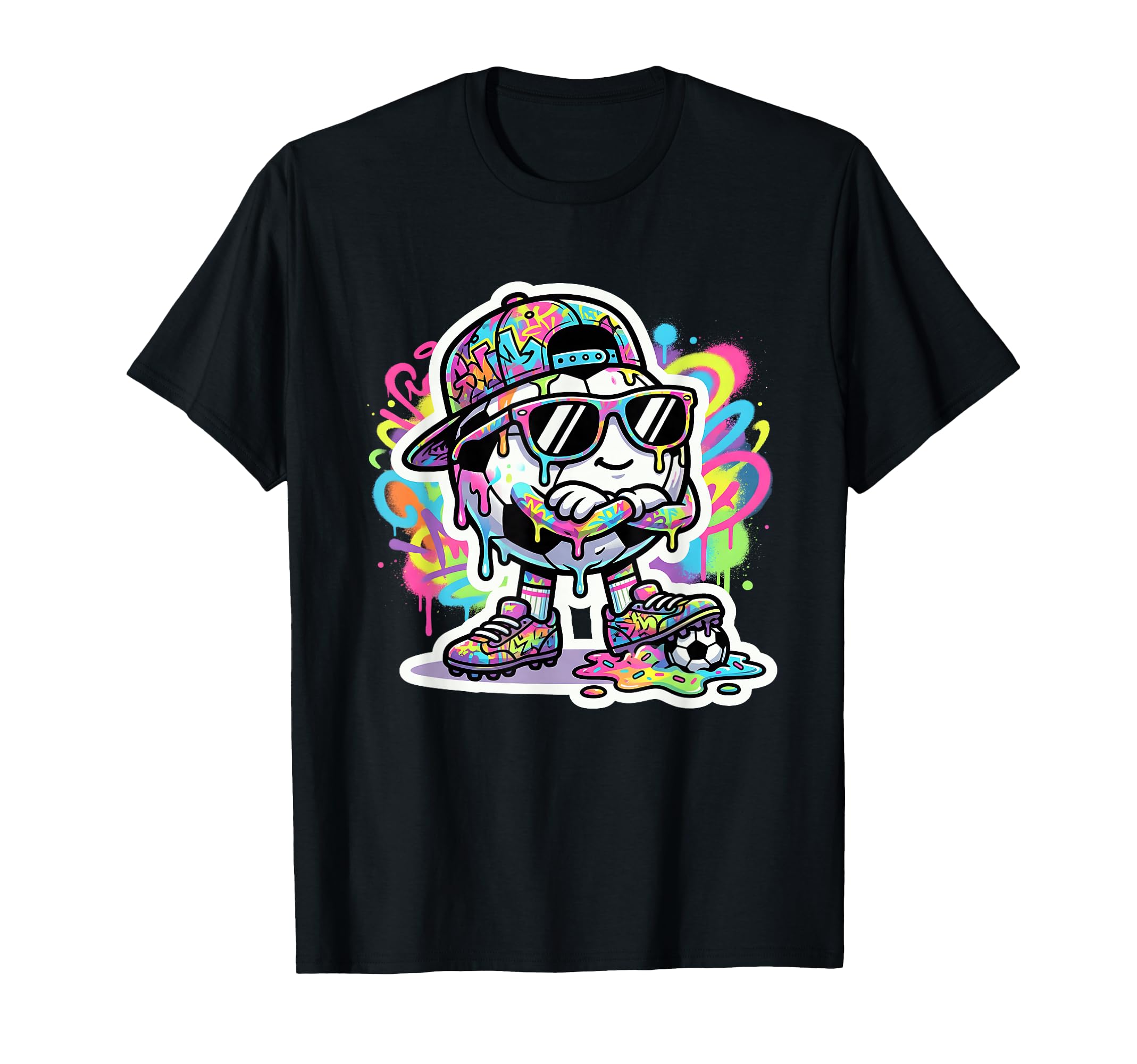Soccer Ice Cream Drip Soccer Stuff T-Shirt - Minimalist Print for Adults - T-Shirt, Sweatshirt, Hoodie