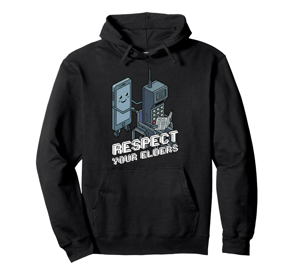 Respect Your Elders 80S Gaming Controller Hoodie - Graphic Print Men Women - T-Shirt, Sweatshirt, Hoodie