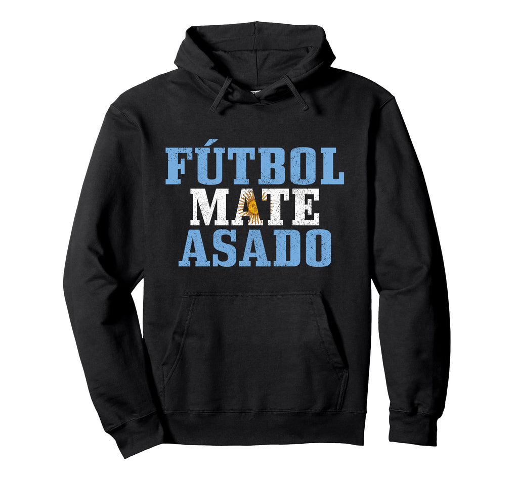 Futbol Mate Asado Argentina Hoodie - Novelty Apparel for Adults - T-Shirt, Sweatshirt, Hoodie