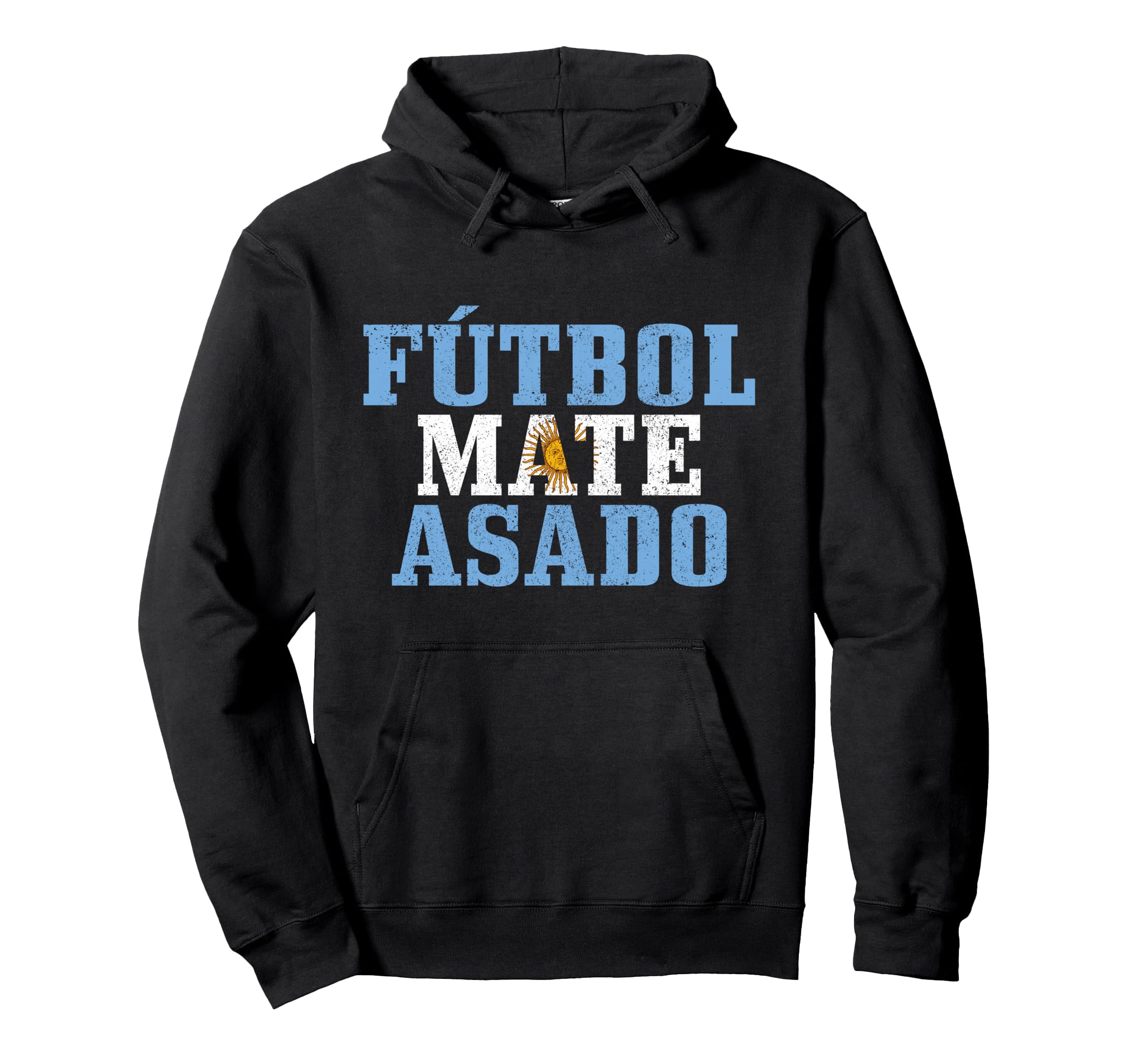 Futbol Mate Asado Argentina Hoodie - Novelty Apparel for Adults - T-Shirt, Sweatshirt, Hoodie