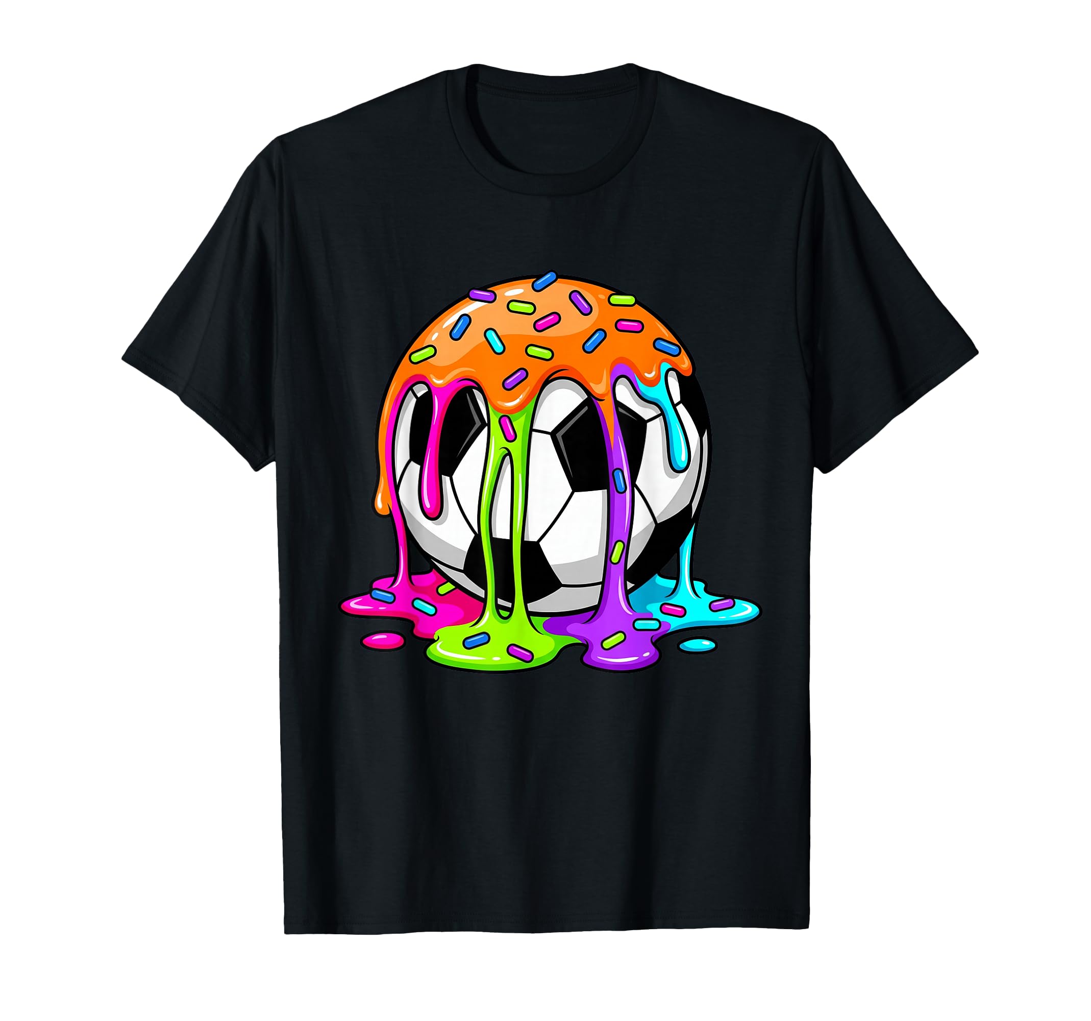 Drip Ice Cream Drip Soccer Futbol T-Shirt - Custom Art Print for Adults - T-Shirt, Sweatshirt, Hoodie