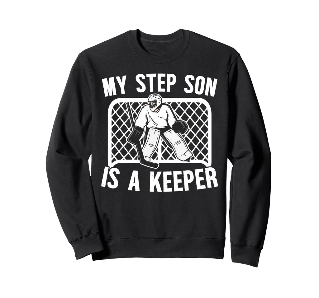 Hockey Keeper Step Mom Hockey Sweatshirt - Aesthetic Graphic for Adults - T-Shirt, Sweatshirt, Hoodie