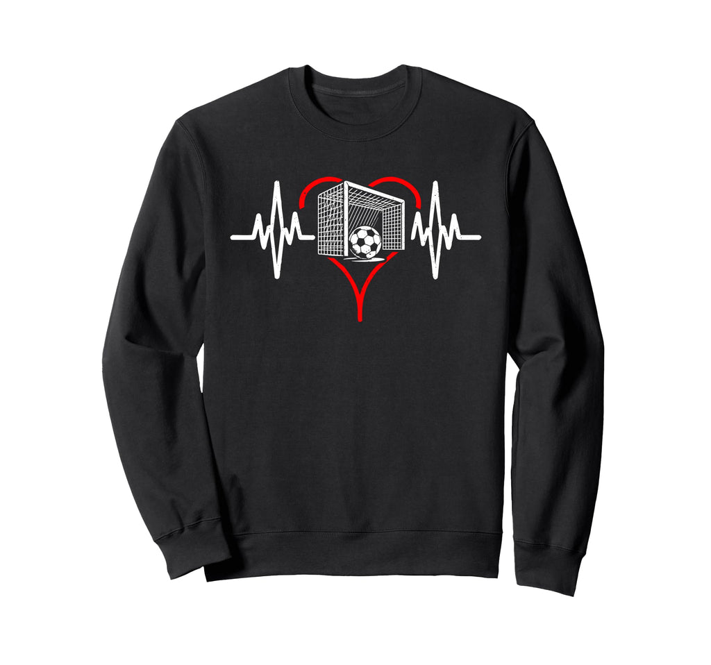 Heartbeat Soccer Football Player Sweatshirt - Unique Graphic for Adults - T-Shirt, Sweatshirt, Hoodie