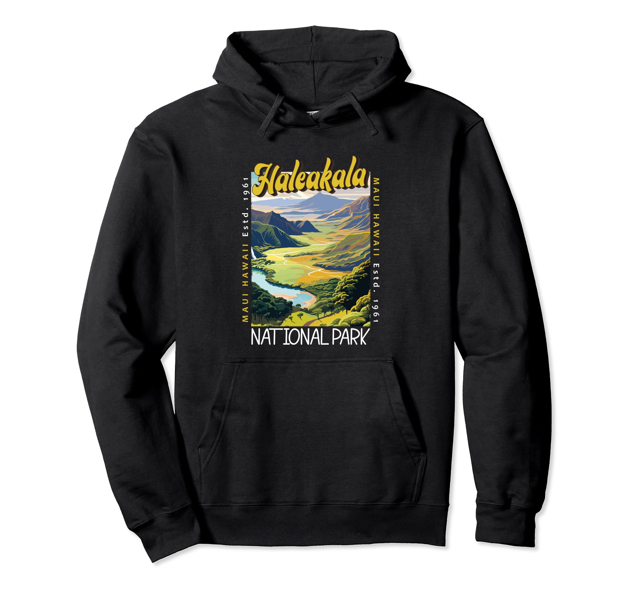 Haleakala National Park Illustration Hoodie - Trendy Graphic Men Women - T-Shirt, Sweatshirt, Hoodie