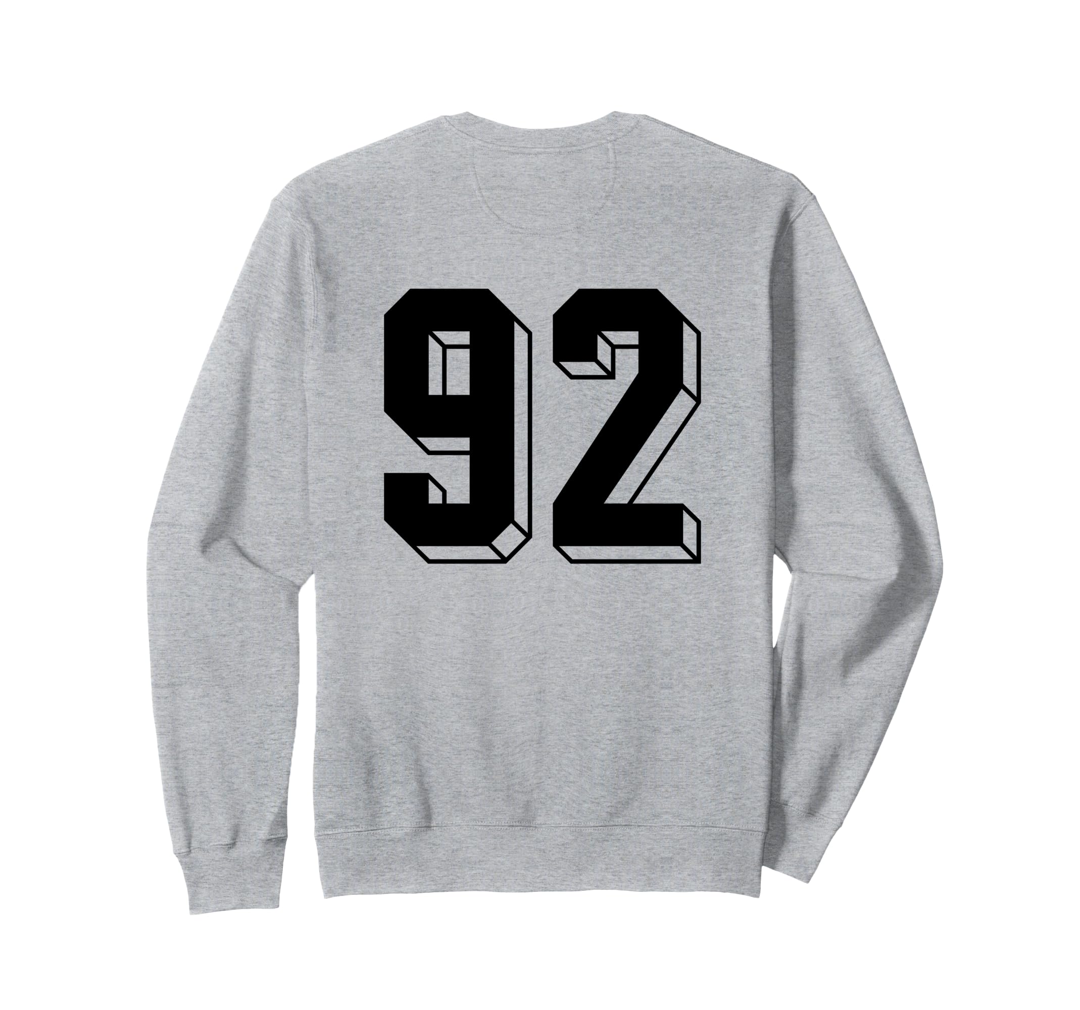 Number 92 Backside 80S 90S Team Sweatshirt - Streetwear Style for Adults - T-Shirt, Sweatshirt, Hoodie