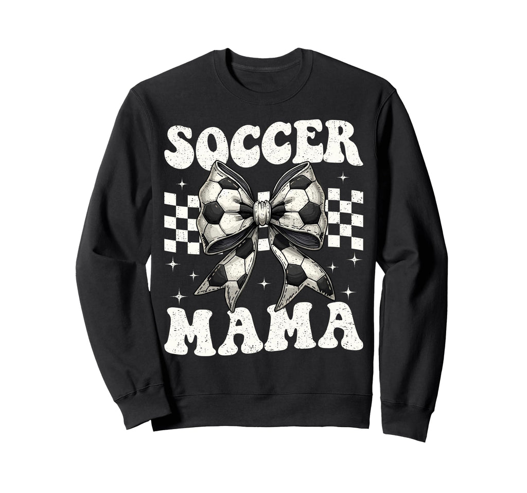 Soccer Mama Funny Coquette Bow Mom Sweatshirt - Minimalist Print Unisex - T-Shirt, Sweatshirt, Hoodie
