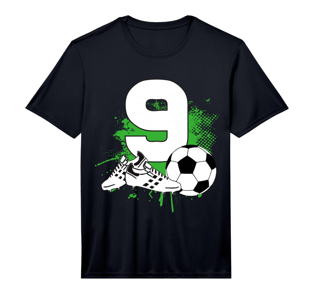 9Th Birthday 9 Years Soccer Football T-Shirt - Custom Art Print for Adults - T-Shirt, Sweatshirt, Hoodie