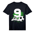 9Th Birthday 9 Years Soccer Football T-Shirt - Custom Art Print for Adults - T-Shirt, Sweatshirt, Hoodie
