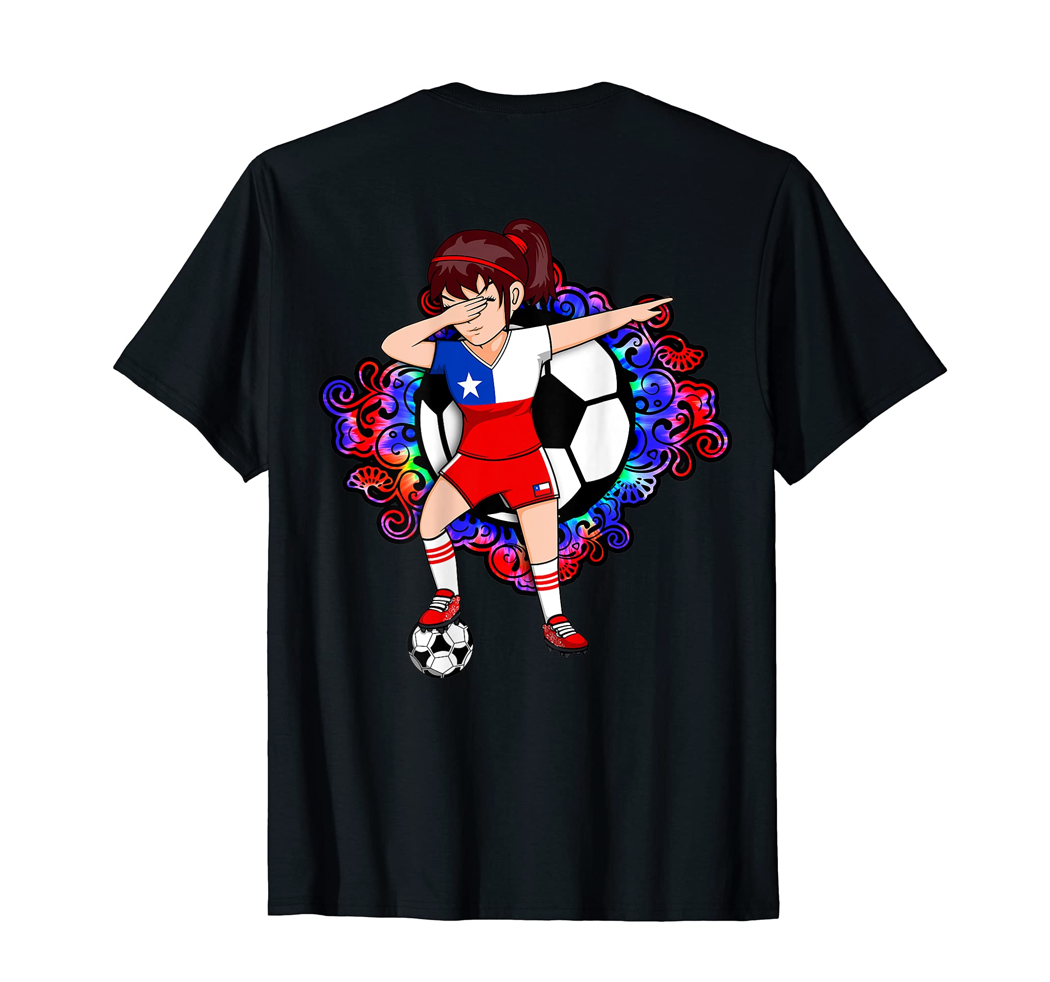 Dabbing Soccer Chile Fans Jersey T-Shirt - Minimalist Print for Adults - T-Shirt, Sweatshirt, Hoodie