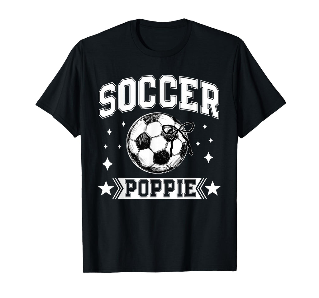 Coquette Bow Soccer Poppie Soccer T-Shirt - Custom Art Print Men Women - T-Shirt, Sweatshirt, Hoodie