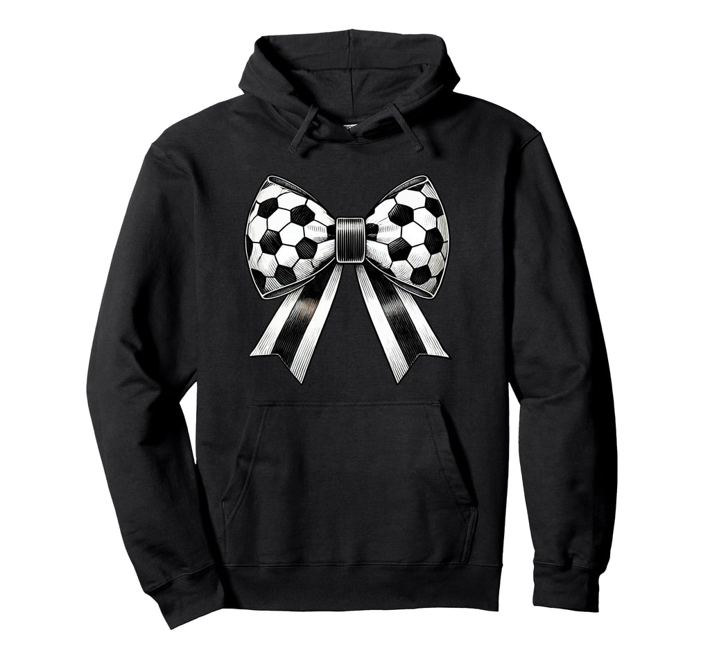 Coquette Soccer Bow Aesthetic Soccer Mom Hoodie - Trendy Graphic Unisex - T-Shirt, Sweatshirt, Hoodie