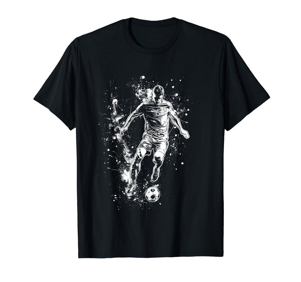 Soccer Player Sports Football Watercolor T-Shirt - Novelty Apparel Unisex - T-Shirt, Sweatshirt, Hoodie