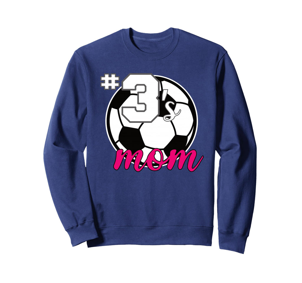 Soccer Mom 3S Mom Number 3 Soccer Sweatshirt - Graphic Print Men Women - T-Shirt, Sweatshirt, Hoodie