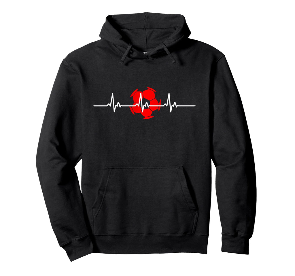 Heartbeat Soccer Soccer Hoodie - Fun Novelty Design Unisex - T-Shirt, Sweatshirt, Hoodie