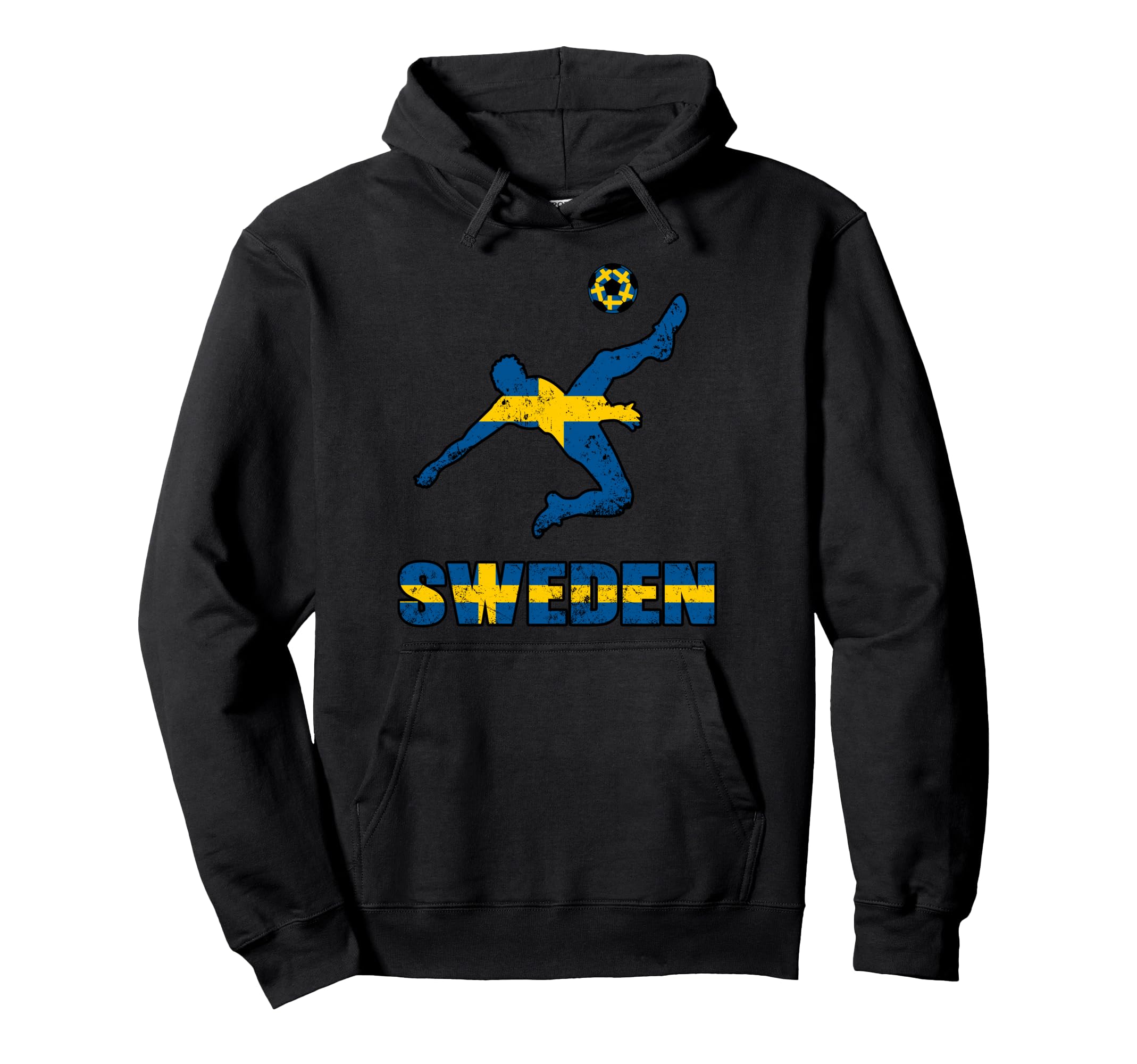 Sweden Football Soccer Game Player Fan Hoodie - Graphic Print for Adults - T-Shirt, Sweatshirt, Hoodie