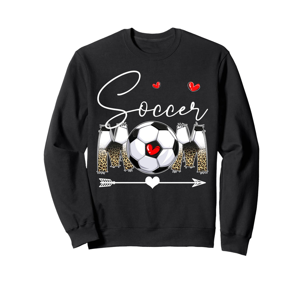 Funny Soccer Mom Leopard Soccer Sweatshirt - Custom Art Print for Adults - T-Shirt, Sweatshirt, Hoodie