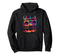 Dripping Paint Boombox Old School 80S Hoodie - Unique Graphic for Adults - T-Shirt, Sweatshirt, Hoodie