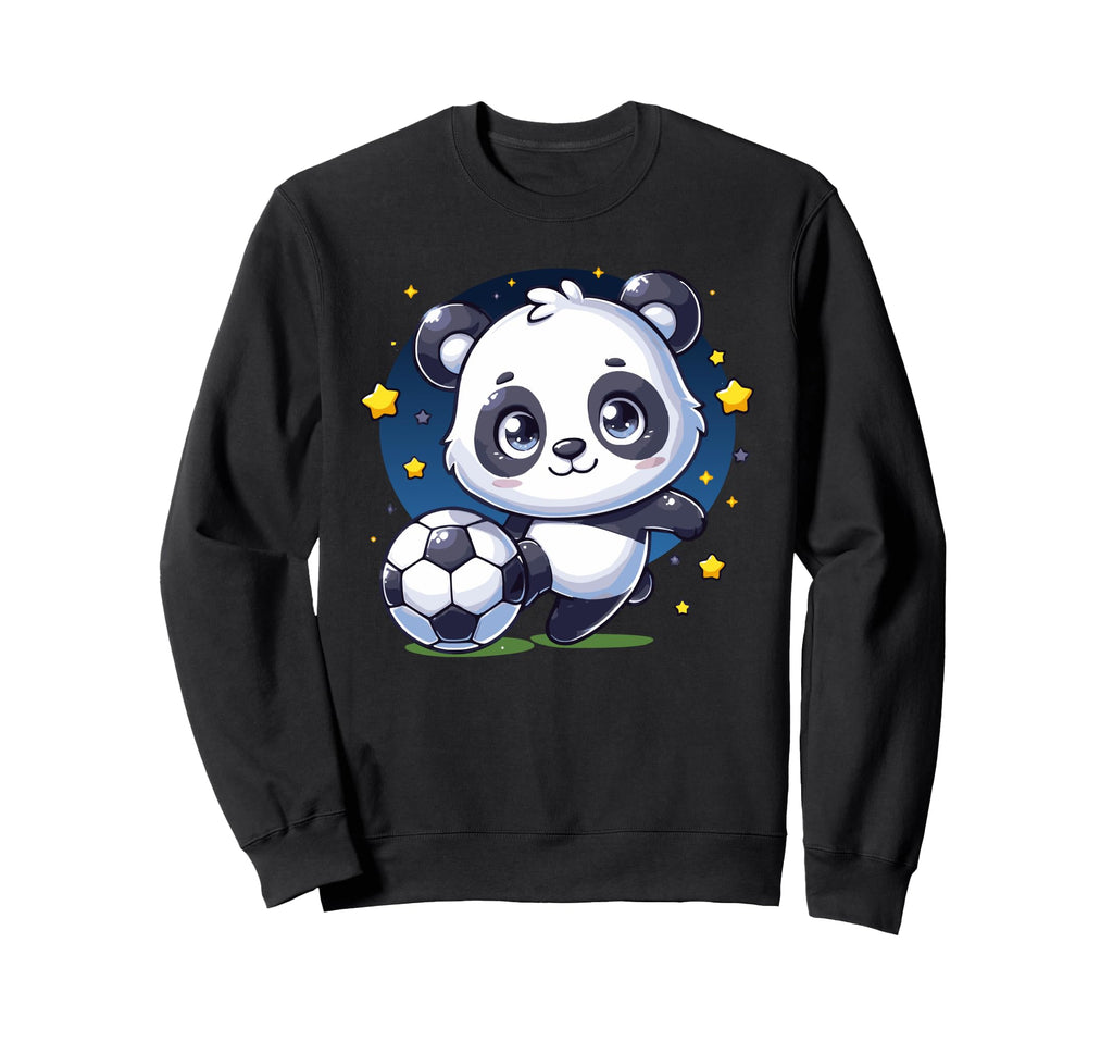 Panda Playing Soccer Kicking Ball Sweatshirt - Novelty Apparel Men Women - T-Shirt, Sweatshirt, Hoodie