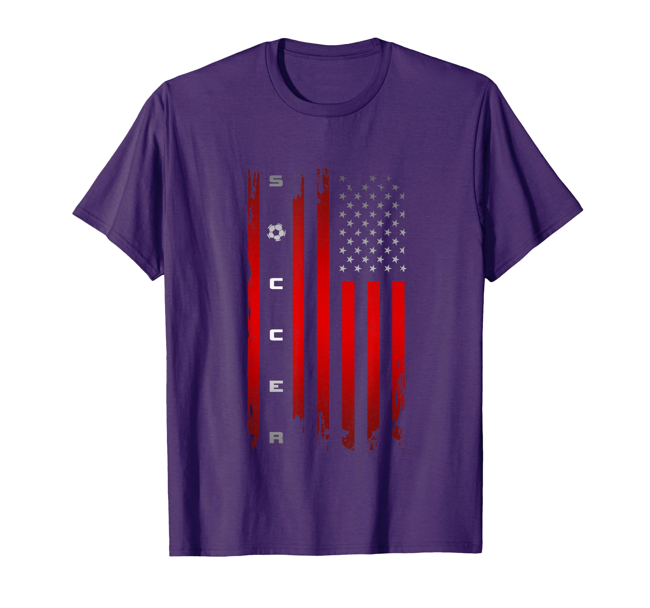 American Flag Soccer Soccer T-Shirt - Unique Graphic Unisex - T-Shirt, Sweatshirt, Hoodie