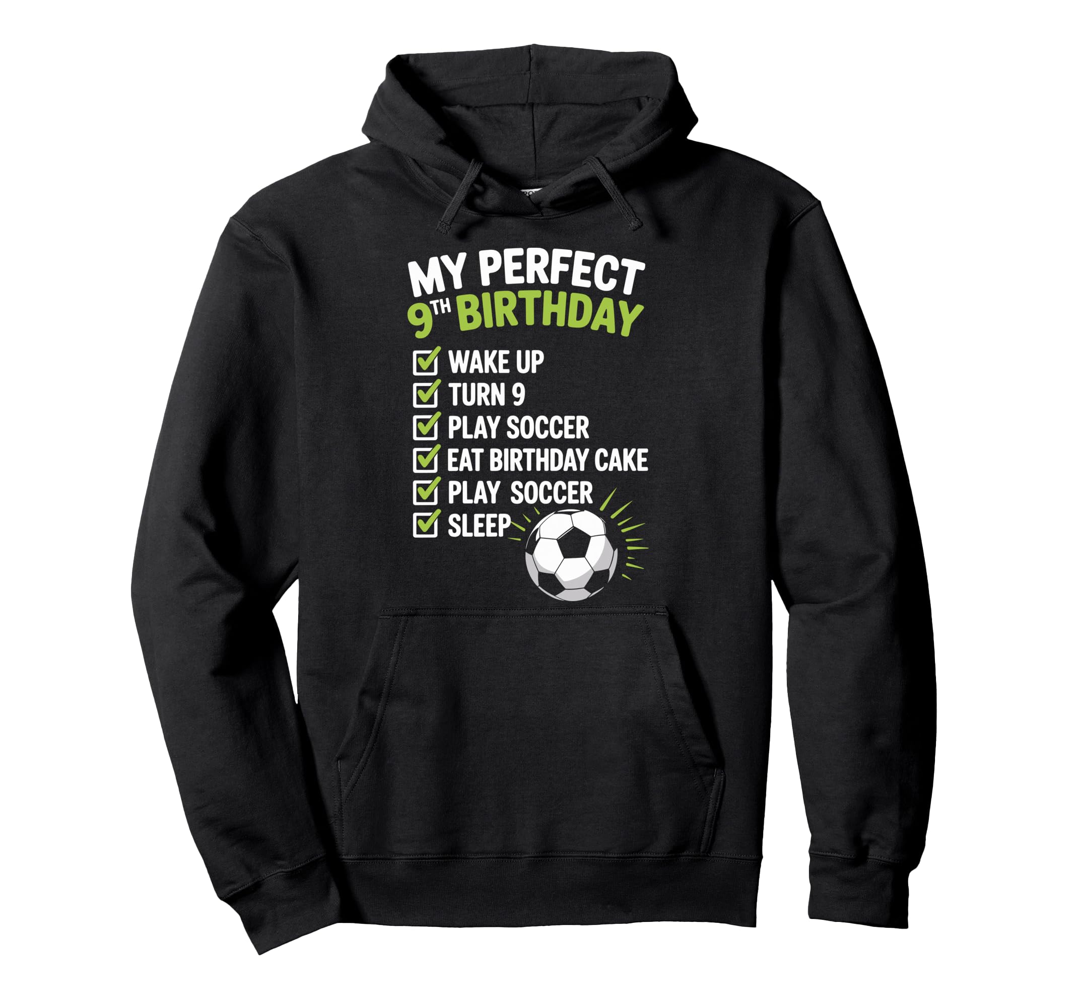 My 9Th Birthday Bday Play Soccer 9 Years Hoodie - Aesthetic Graphic Unisex - T-Shirt, Sweatshirt, Hoodie