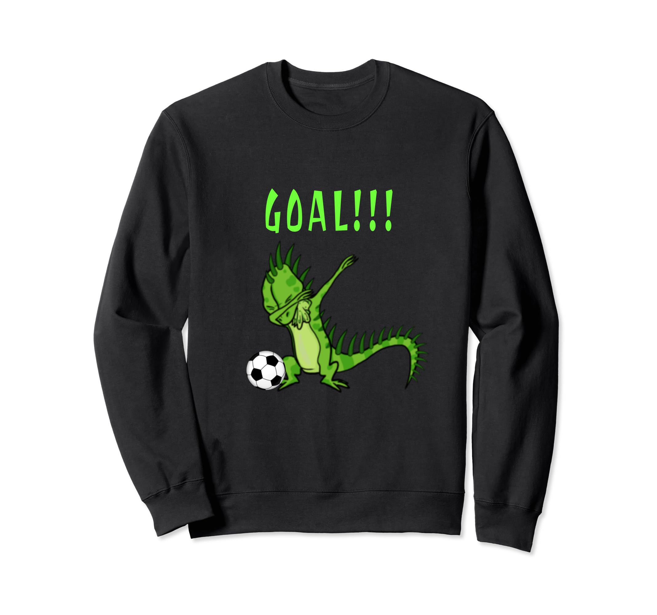 Goal Dabbing Iguana Love Soccer Sweatshirt - Graphic Print for Adults - T-Shirt, Sweatshirt, Hoodie