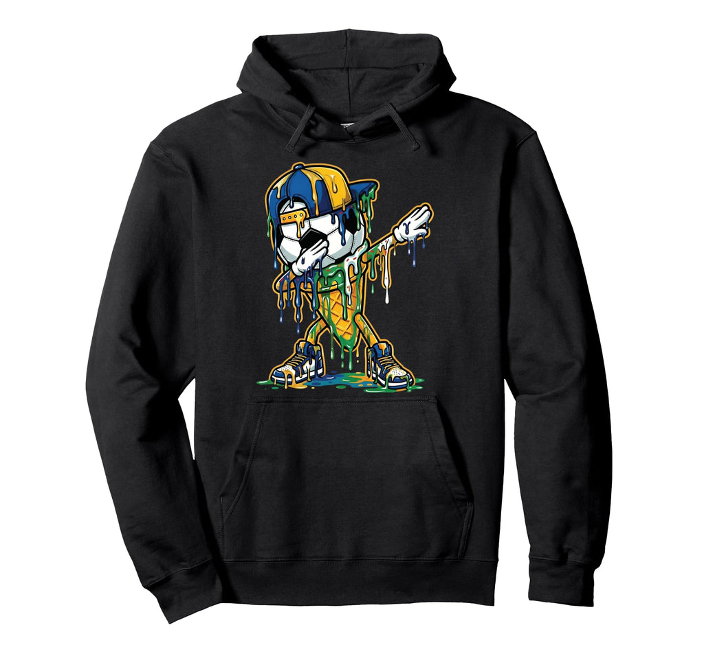 Soccer Ice Cream Dripping Dabbing Hoodie - Custom Art Print Men Women - T-Shirt, Sweatshirt, Hoodie