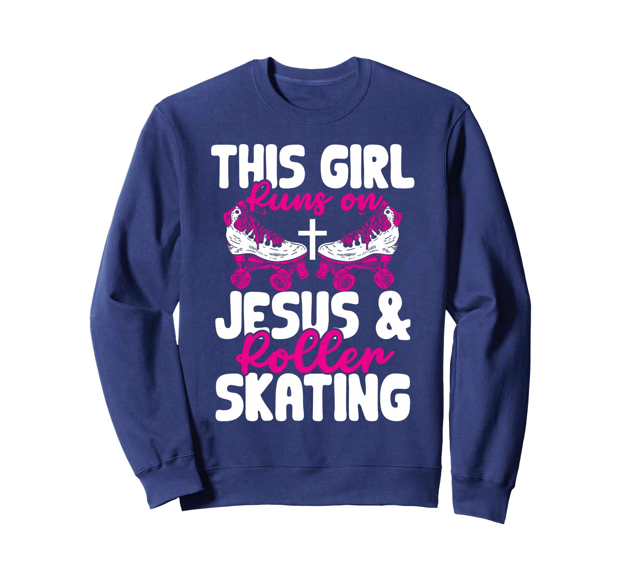 This Runs Jesus And Roller Skating Sweatshirt - Custom Art Print Unisex - T-Shirt, Sweatshirt, Hoodie