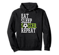 Eat Sleep Soccer Player Sports Lover Hoodie - Custom Art Print Unisex - T-Shirt, Sweatshirt, Hoodie