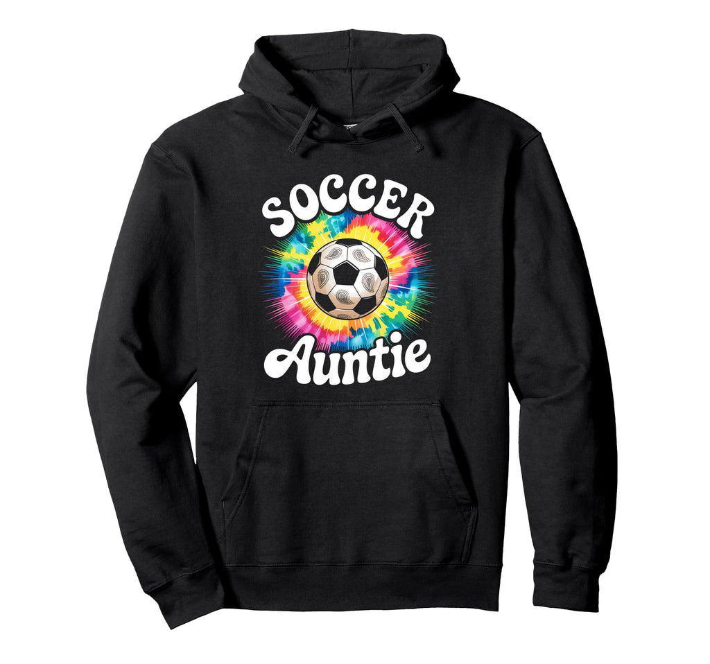 Soccer Aunt Auntie Tie Dye Hoodie - Custom Art Print Unisex - T-Shirt, Sweatshirt, Hoodie