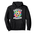 Soccer Aunt Auntie Tie Dye Hoodie - Custom Art Print Unisex - T-Shirt, Sweatshirt, Hoodie