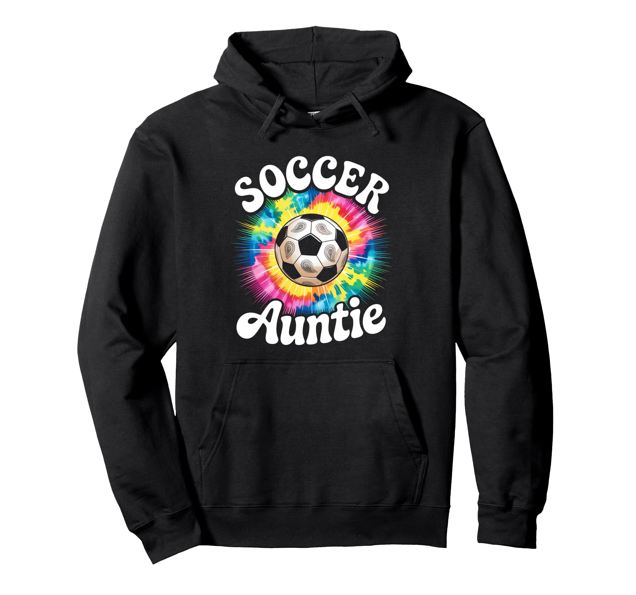 Soccer Aunt Auntie Tie Dye Hoodie - Custom Art Print Unisex - T-Shirt, Sweatshirt, Hoodie