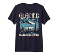 Glacier National Park Distressed Tri T-Shirt - Custom Art Print Unisex - T-Shirt, Sweatshirt, Hoodie