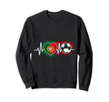 Soccer Heartbeat Portugal Flag Sweatshirt - Fun Novelty Design Men Women - T-Shirt, Sweatshirt, Hoodie