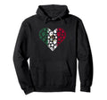 Mexican Flag Heart Mexican Soccer Hoodie - Casual Everyday Wear Men Women - T-Shirt, Sweatshirt, Hoodie