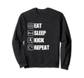 Eat Sleep Kick Repeat Soccer Sweatshirt - Custom Art Print for Adults - T-Shirt, Sweatshirt, Hoodie