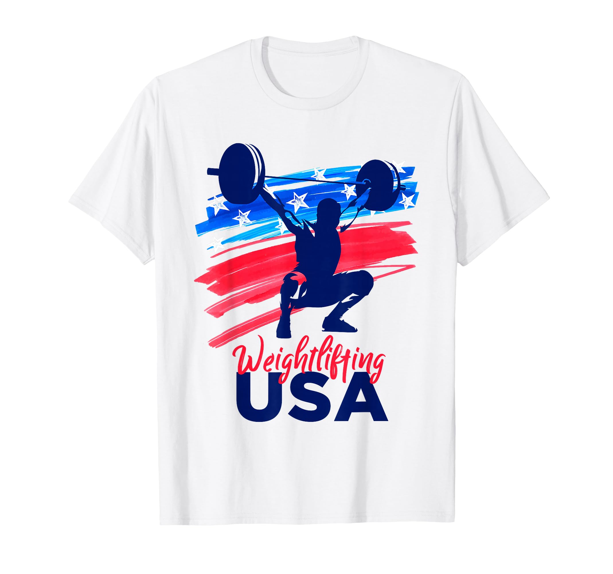 Weightlifting Support Team Flag Usa T-Shirt - Unique Graphic for Adults - T-Shirt, Sweatshirt, Hoodie