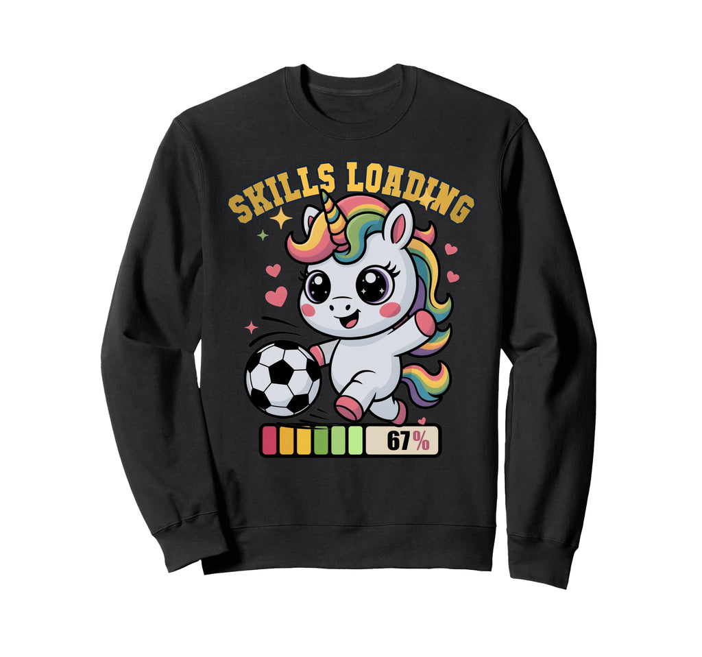 Kawaii Soccer Unicorn Skills Sweatshirt - Streetwear Style Men Women - T-Shirt, Sweatshirt, Hoodie