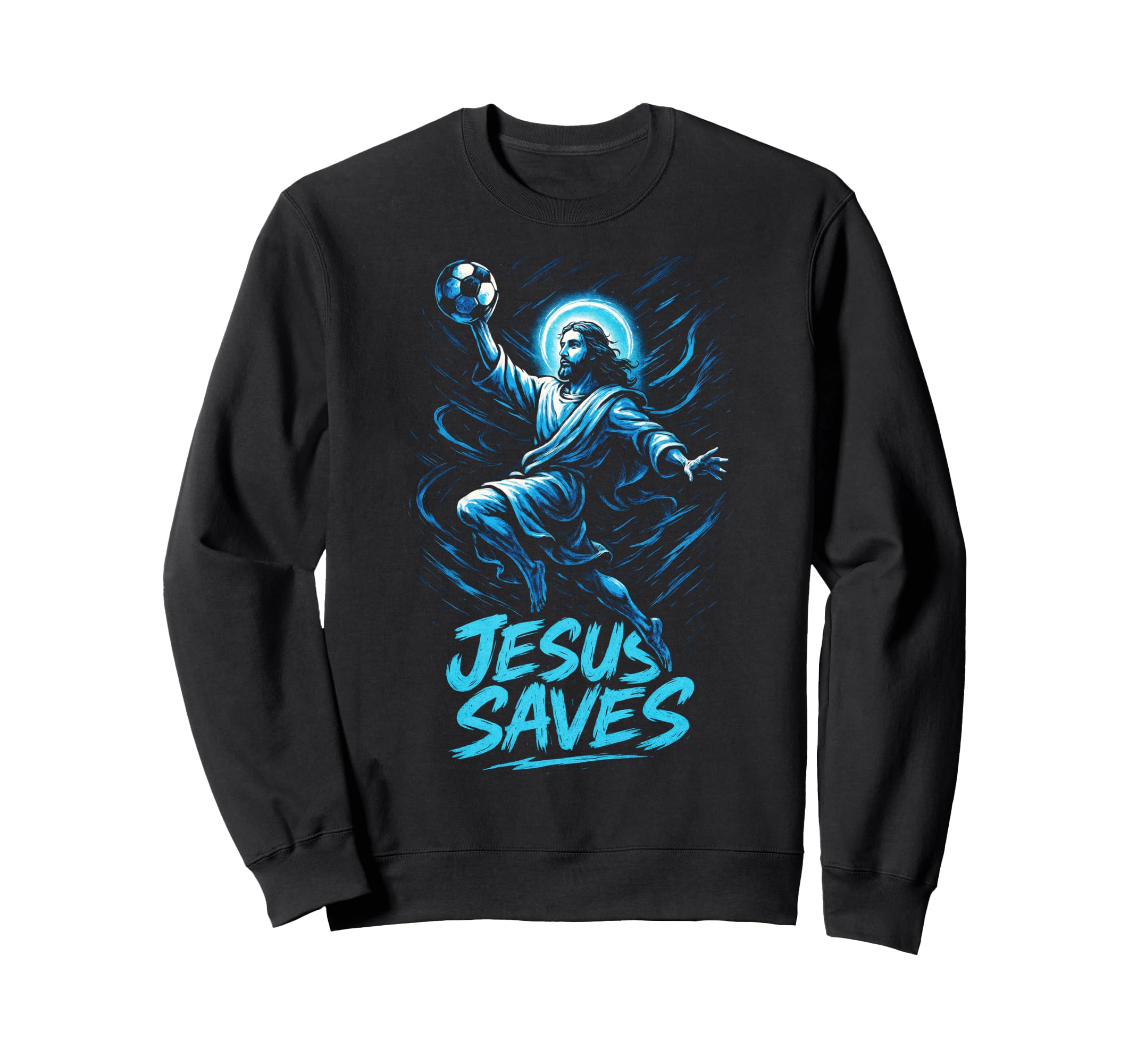 Jesus Saves Soccer Christian Sweatshirt - Trendy Graphic Men Women - T-Shirt, Sweatshirt, Hoodie