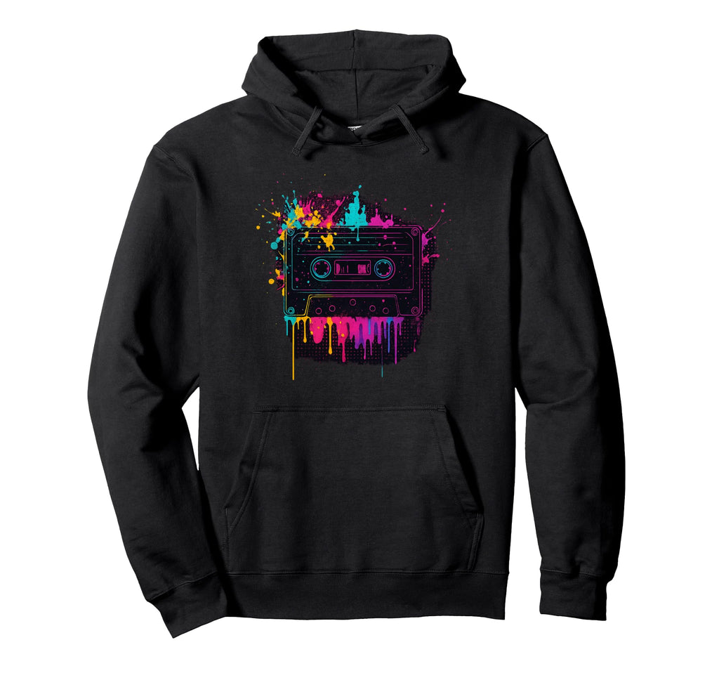 Old School Tape Cassette Mixtape Hoodie - Graphic Print Men Women - T-Shirt, Sweatshirt, Hoodie