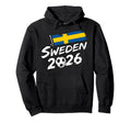 Sweden Soccer Football Game Player Fan Hoodie - Graphic Print for Adults - T-Shirt, Sweatshirt, Hoodie