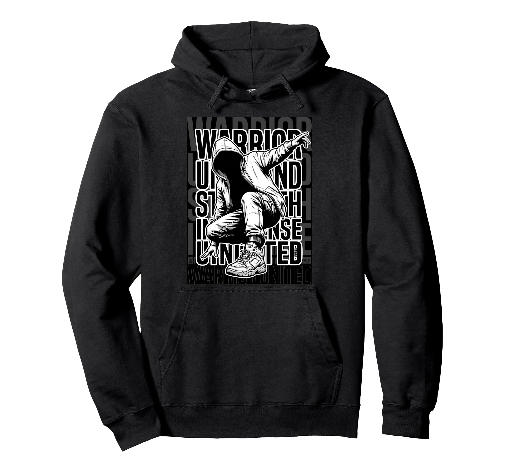 Hip Hop Old School Warrior United Street Hoodie - Streetwear Style Unisex - T-Shirt, Sweatshirt, Hoodie