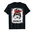 Bleached Mom Life Soccer Messy Bun T-Shirt - Graphic Print Men Women - T-Shirt, Sweatshirt, Hoodie