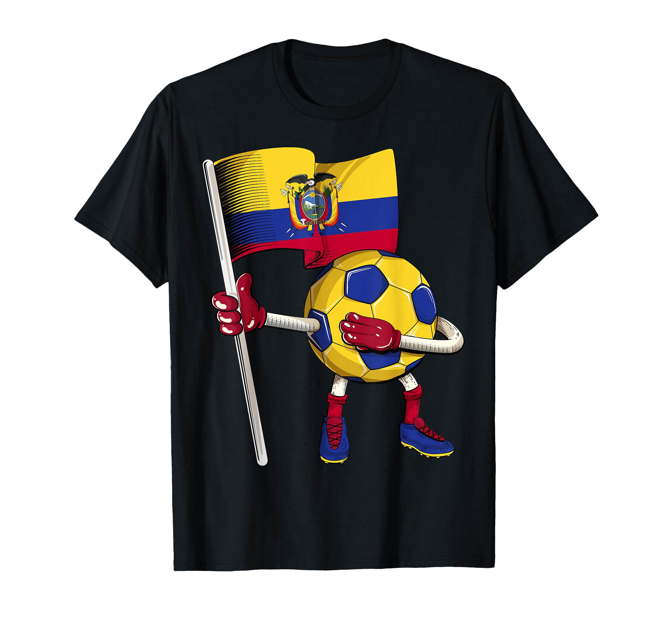 Ecuador Soccer Jersey Ecuador Flag T-Shirt - Custom Art Print for Adults - T-Shirt, Sweatshirt, Hoodie