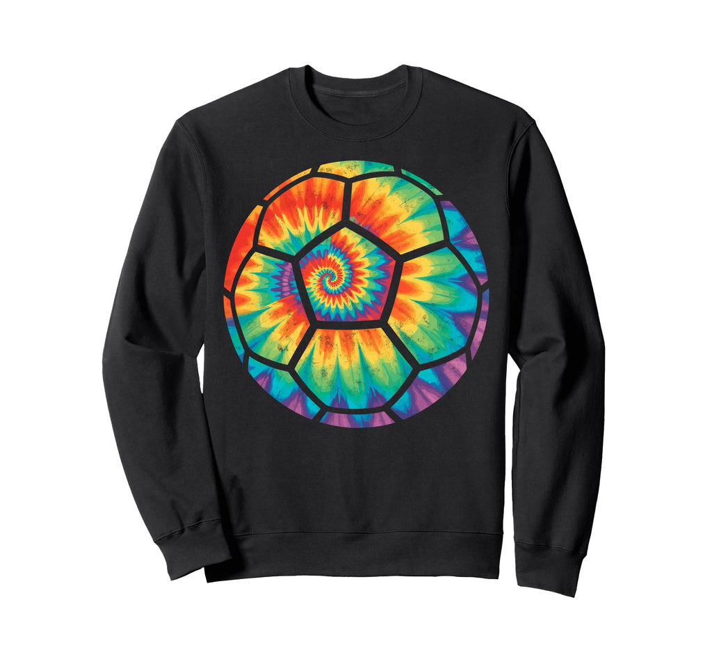 Tie Dye Soccer Football Ball Soccer Sweatshirt - Aesthetic Graphic Unisex - T-Shirt, Sweatshirt, Hoodie