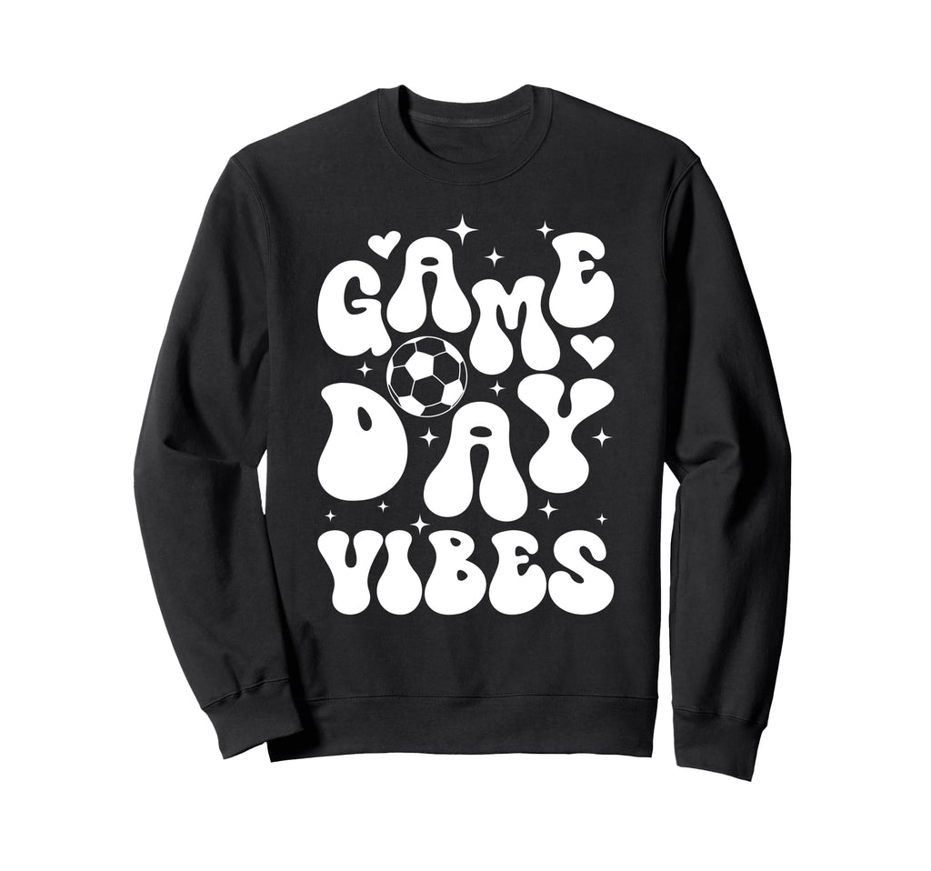Groovy Soccer Game Day Vibes Game Sweatshirt - Trendy Graphic for Adults - T-Shirt, Sweatshirt, Hoodie