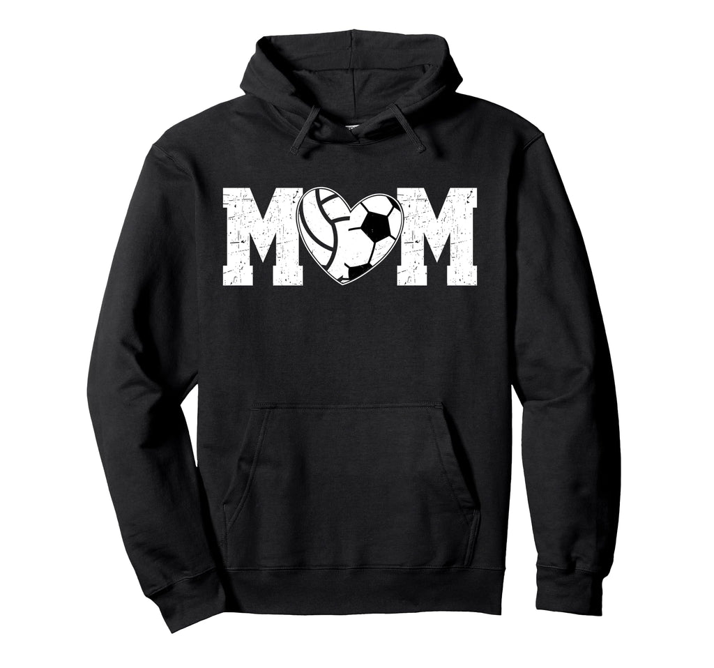 Volleyball Soccer Mom Soccer Volleyball Hoodie - Unique Graphic Unisex - T-Shirt, Sweatshirt, Hoodie