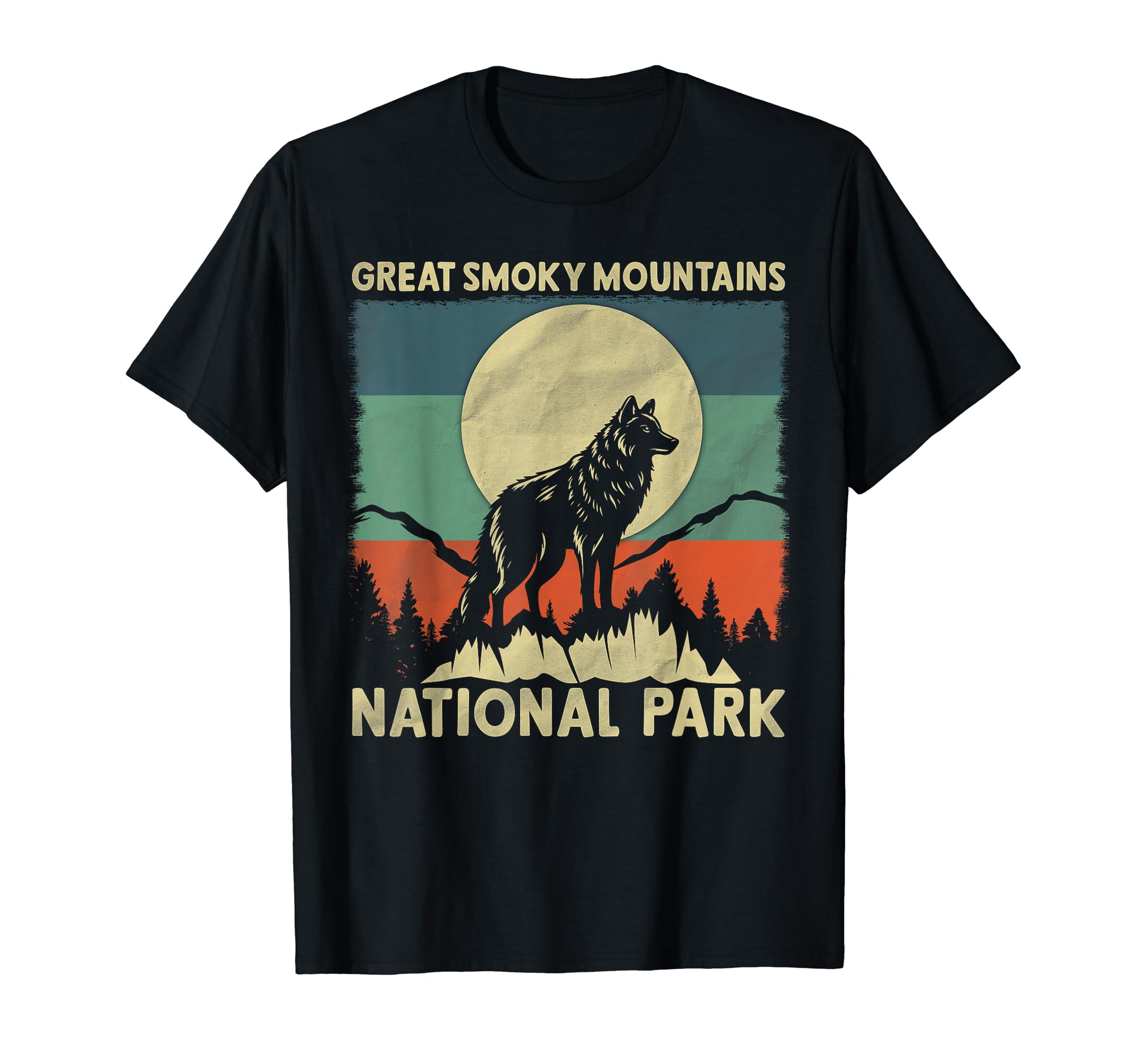 Wolf Great Smoky Mountains National T-Shirt - Custom Art Print for Adults - T-Shirt, Sweatshirt, Hoodie