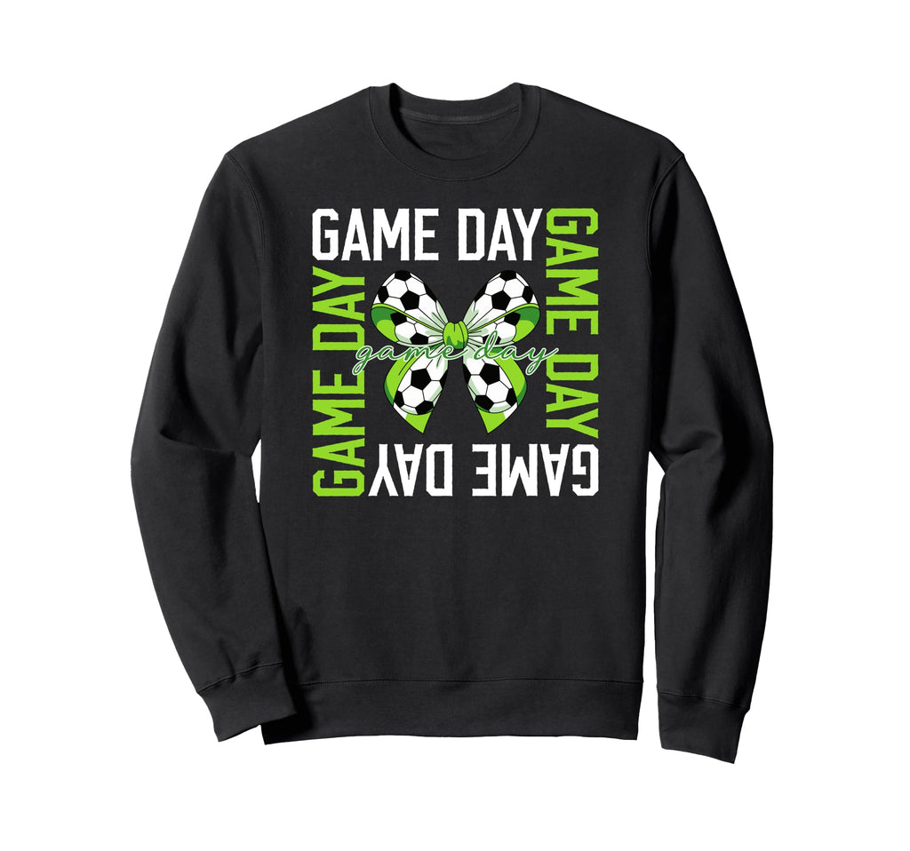 Game Day Soccer Bow Soccer Game Day Sweatshirt - Minimalist Print Men Women - T-Shirt, Sweatshirt, Hoodie