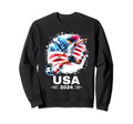 American Flag Soccer Womens Sweatshirt - Fun Novelty Design Men Women - T-Shirt, Sweatshirt, Hoodie